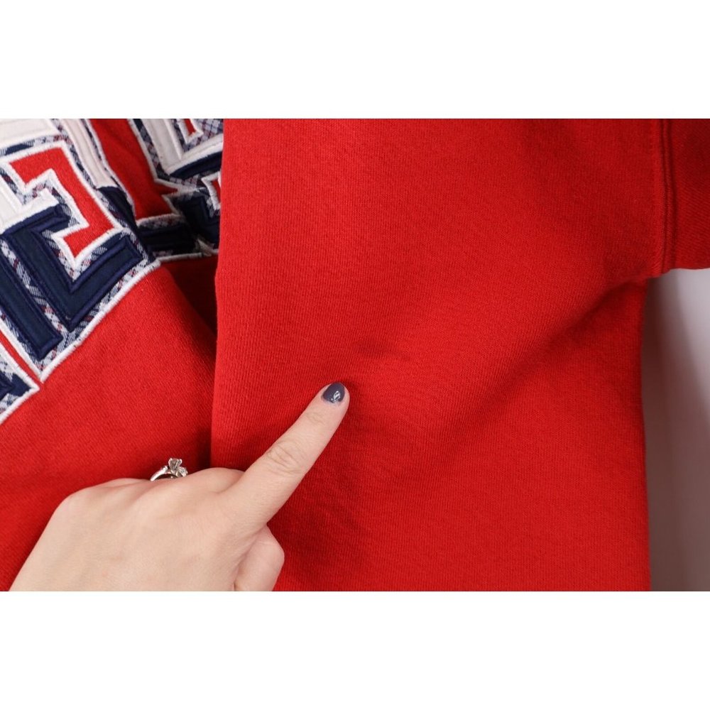 Vintage 90s Russell Athletic Mens 2XL Faded Spell Out Chelsea Sweatshirt Red USA - Picture 6 of 13